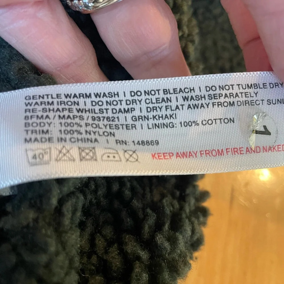 Fat Face Men’s fleece pullover quarter zip forest green jacket size  Medium - Picture 6 of 7